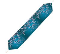 Lyfthologen 200*33cm Table Runner with Tassel, Spring Japanese Cherry Blossoms Table Runner, Table Decoration for Kitchen, Party, Restaurant