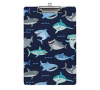 Lyfthologen A4 Clip Board, Cartoon Shark Clipboard, Acrylic Clipboards for Office, School