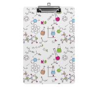 Lyfthologen A4 Clip Board, Chemistry Experiment Pattern Clipboard, Acrylic Clipboards for Office, School