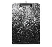 Lyfthologen A4 Clip Board, Shiny Silver Glitter Clipboard, Acrylic Clipboards for Office, School