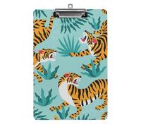Lyfthologen A4 Clip Board, Tiger Pattern Clipboard, Acrylic Clipboards for Office, School