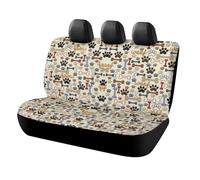 Lyfthologen Car Back Seat Cover, Dog Bones Paw Prints Car Seat Cover, Universal Seat Covers Set for Most Cars Trucks SUVs