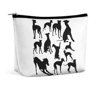 Lyfthologen Cosmetic Bag, Italian Greyhound Dog Makeup Bag, Portable Toiletry Bag with Zipper for Daily Use, Travel