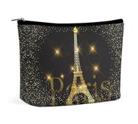 Lyfthologen Cosmetic Bag, Paris Eiffel Tower France Makeup Bag, Portable Toiletry Bag with Zipper for Daily Use, Travel