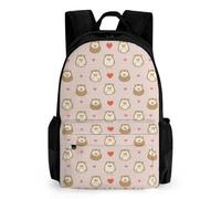 Lyfthologen Daypack, Cute Cartoon Hedgehog Backpack, Rucksack with Pockets for Hiking Camping Travel