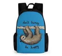 Lyfthologen Daypack, Lazy Sloth Backpack, Rucksack with Pockets for Hiking Camping Travel