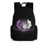 Lyfthologen Daypack, Purple And Wirte Dragons Backpack, Rucksack with Pockets for Hiking Camping Travel