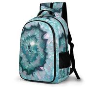 Lyfthologen Daypack, Teal Agate Backpack, Rucksack with Pockets for Hiking Camping Travel