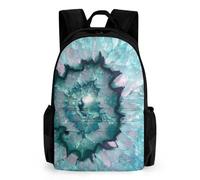 Lyfthologen Daypack, Teal Agate Backpack, Rucksack with Pockets for Hiking Camping Travel