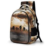 Lyfthologen Daypack, Zombies Dead Men Walking Body at Night Backpack, Rucksack with Pockets for Hiking Camping Travel
