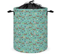 Lyfthologen Drawstring Laundry Hamper, Sausage Dog Laundry Basket, Washing Basket with Handle
