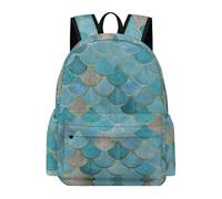 Lyfthologen Rucksack, Gold Mermaid Scale Backpack, Casual Daypack for Outdoors,Sport,Travel