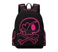 Lyfthologen Rucksack, Pink Cute Skull Backpack, Casual Daypack for Outdoors,Sport,Travel