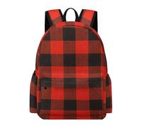Lyfthologen Rucksack, Red Black Buffalo Check Backpack, Casual Daypack for Outdoors,Sport,Travel