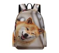 Lyfthologen Rucksack, Smile Shiba Inu Backpack, Casual Daypack for Outdoors,Sport,Travel