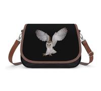 Lyfthologen Shoulder Bag,Barn Owl Crossbody Bag, Leather Handbag for Ladies Travel Work Daily Use