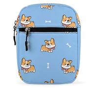 Lyfthologen Shoulder Bag, Cute Welsh Corgi Dog Crossbody Bag, Multi Purpose Small Satchel for Work Business Travel