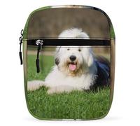 Lyfthologen Shoulder Bag, Old English Sheepdog Dog Crossbody Bag, Multi Purpose Small Satchel for Work Business Travel