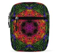 Lyfthologen Shoulder Bag, Psychedelic Kaleidoscope Crossbody Bag, Multi Purpose Small Satchel for Work Business Travel