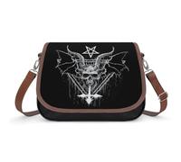 Lyfthologen Shoulder Bag,Satanic Crossbody Bag, Leather Handbag for Ladies Travel Work Daily Use
