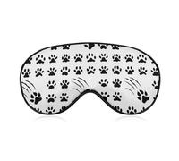 Lyfthologen Smooth Fabric Eye Mask, Animal Paw Prints Sleep Mask, Sleeping Eye Mask with Adjustable Headband for Men, Women