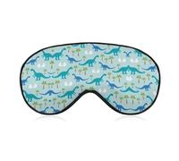 Lyfthologen Smooth Fabric Eye Mask, Cute Anime Dinosaurs Sleep Mask, Sleeping Eye Mask with Adjustable Headband for Men, Women