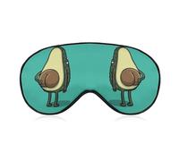Lyfthologen Smooth Fabric Eye Mask, Cute Avocado Anime Sleep Mask, Sleeping Eye Mask with Adjustable Headband for Men, Women