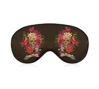 Lyfthologen Smooth Fabric Eye Mask, Day of The Dead Sleep Mask, Sleeping Eye Mask with Adjustable Headband for Men, Women