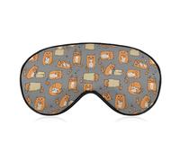 Lyfthologen Smooth Fabric Eye Mask, Orange Cats Sleep Mask, Sleeping Eye Mask with Adjustable Headband for Men, Women