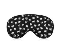 Lyfthologen Smooth Fabric Eye Mask, Pug Dog Sleep Mask, Sleeping Eye Mask with Adjustable Headband for Men, Women