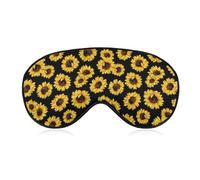 Lyfthologen Smooth Fabric Eye Mask, Spring Sunflowers Retro Flowers Sleep Mask, Sleeping Eye Mask with Adjustable Headband for Men, Women