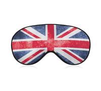 Lyfthologen Smooth Fabric Eye Mask, Vintage Union Jack British Flag Sleep Mask, Sleeping Eye Mask with Adjustable Headband for Men, Women