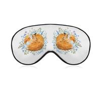 Lyfthologen Smooth Fabric Eye Mask, Watercolor Foxes Sleep Mask, Sleeping Eye Mask with Adjustable Headband for Men, Women