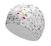 Lyfthologen Swimming Hat, Chemistry Experiment Pattern Swimming Cap, Bathing Caps for Long Short Hair