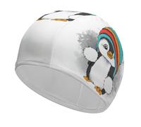 Lyfthologen Swimming Hat, Cute Penguin Swimming Cap, Bathing Caps for Long Short Hair