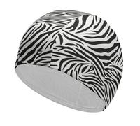 Lyfthologen Swimming Hat, Zebra Pattern Swimming Cap, Bathing Caps for Long Short Hair