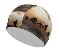 Lyfthologen Swimming Hat, Zombies Dead Men Walking Body at Night Swimming Cap, Bathing Caps for Long Short Hair