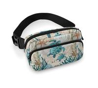 Lyfthologen Waist Bag, Cool Turtle Bumbag, Adjustable Fanny Pack for Running Walking Hiking