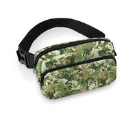 Lyfthologen Waist Bag, Frog Camouflage Bumbag, Adjustable Fanny Pack for Running Walking Hiking