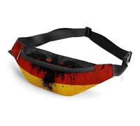 Lyfthologen Waist Bag, Germany Flag Eagle Bumbag, Adjustable Fanny Pack for Running Walking Hiking
