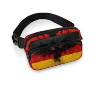 Lyfthologen Waist Bag, Germany Flag Eagle Bumbag, Adjustable Fanny Pack for Running Walking Hiking