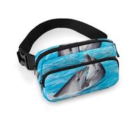 Lyfthologen Waist Bag, Playful Dolphins Bumbag, Adjustable Fanny Pack for Running Walking Hiking
