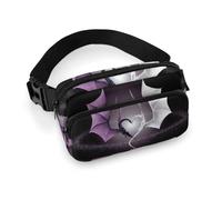 Lyfthologen Waist Bag, Purple and Wirte Dragons Bumbag, Adjustable Fanny Pack for Running Walking Hiking
