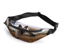 Lyfthologen Waist Bag, Siamese Thai Cat Mandala Bumbag, Adjustable Fanny Pack for Running Walking Hiking