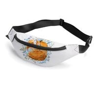 Lyfthologen Waist Bag, Watercolor Foxes Bumbag, Adjustable Fanny Pack for Running Walking Hiking