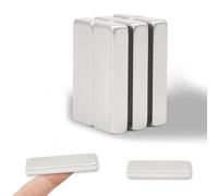 LYFUMAG 6 Pcs Neodymium Magnets Bars, Standard N35 Heavy Duty Rectangular Industrial Magnets, Strong Rare Earth Magnets for Fridge, Kitchen, Office, Cabinets Door 40x10x5mm