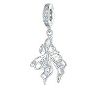 LYGBAOFUL 925 Sterling Silver Ocean Mermaid Sea Turtle Pendant Rainbow Crystal Pearl Beads Fit Women'S Bracelet Neckalce