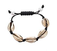 LYGBAOFUL Bracelets Jewelry Hand-knitted Beaded Shells Bracelet Women Natural Shell Pearl Accessories Rope Bangles Size Wristband jewellery (Metal Color : Style 23)
