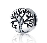 LYGBAOFUL Hollow Beads Family Tree Bead 925 Sterling Silver Charm For Bracelet Bangle Women Forever Life Fashion Jewelry