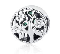 LYGBAOFUL Hollow Beads Family Tree Bead 925 Sterling Silver Charm For Bracelet Bangle Women Forever Life Fashion Jewelry
